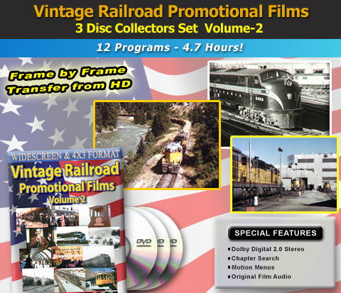 Vintage Railroad Promotional Films - 12 Programs - 3 Discs DVD